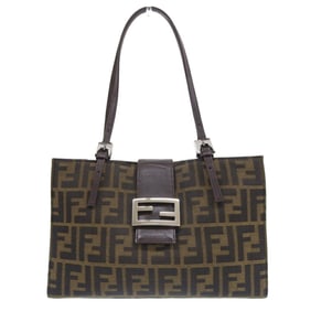 FENDI Zucca pattern handbag brown x black