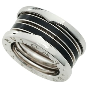 Like new Bulgari BVLGARI B-ZERO1 ring, approx. 12.9g, black lacquer, 3-band K18WG, size #47, 6.5