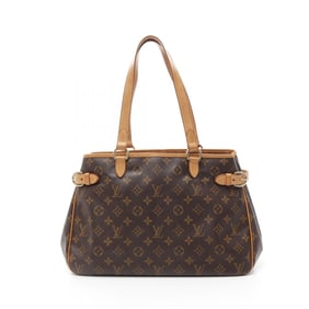 Louis Vuitton Batignolles Horizontal Monogram Shoulder Bag Coated Canvas Leather Women's Brown