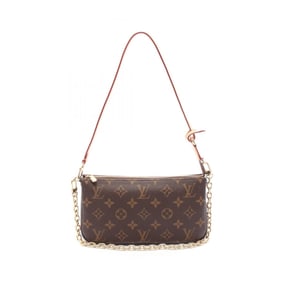 Louis Vuitton LOUIS VUITTON Pochette Accessoires Monogram Handbag Coated Canvas Leather Women's