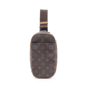 Louis Vuitton LOUIS VUITTON Pochette Ganju Monogram Waist Bag Body Coated Canvas Leather Men's