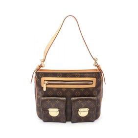 Louis Vuitton Hudson GM Shoulder Bag Coated Canvas Leather Monogram Women's Brown M40045