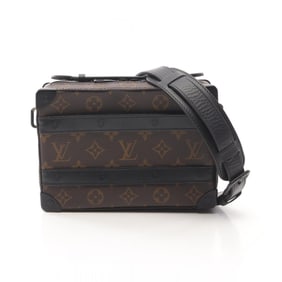 LOUIS VUITTON Handle Soft Trunk Handbag Coated Canvas Leather Monogram Macassar Men's Women's Brown