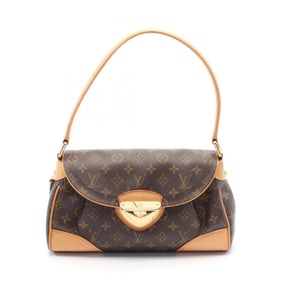 Louis Vuitton Beverly MM Shoulder Bag Coated Canvas Leather Monogram Women's Brown M40121