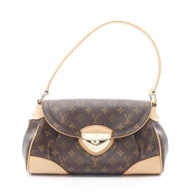 Louis Vuitton Beverly MM Shoulder Bag Coated Canvas Leather Monogram Women's Brown M40121