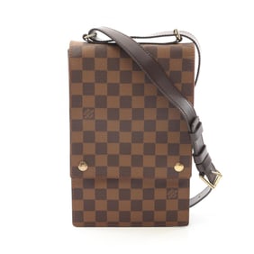 Louis Vuitton LOUIS VUITTON Portobello Shoulder Bag Coated Canvas Leather Damier Women's Brown