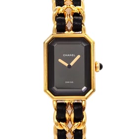 CHANEL Premiere L size H0001 Ladies watch Black Gold Quartz