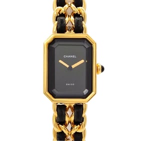 CHANEL Premiere L size H0001 Ladies watch Black Gold Quartz