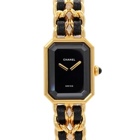 CHANEL Premiere L size H0001 Ladies watch Black Gold Quartz