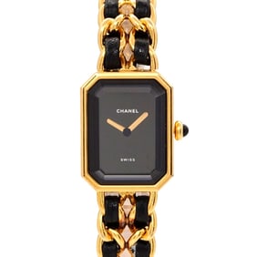 CHANEL Premiere XL size H0001 Ladies' watch Black Gold Quartz