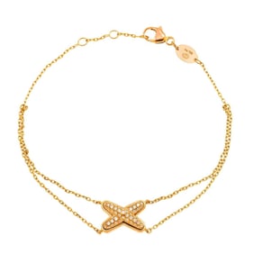 CHAUMET Jeux de Liens Diamond Bracelet 17.5cm K18 PG Pink Gold 750