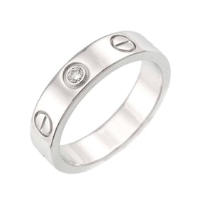 Cartier Mini Love #46 Ring Diamond 1P K18 WG White Gold 750