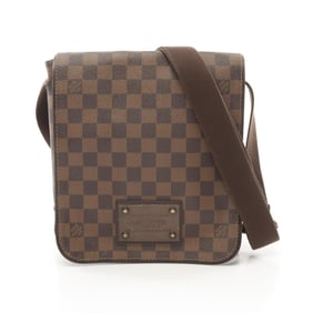 Louis Vuitton Brooklyn PM Shoulder Bag Coated Canvas Leather Damier Men's Women's Brown N51210