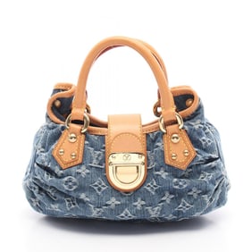 Louis Vuitton Pretty Monogram Denim Handbag Leather Women's Blue M95020