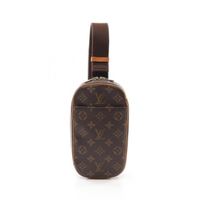 Louis Vuitton LOUIS VUITTON Pochette Ganju Waist Bag Body Coated Canvas Leather Monogram Men's