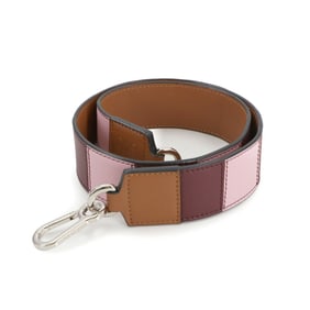 LOEWE Rugby Shoulder Strap Leather Light Pink Bordeaux 109 78 S58 Silver Hardware
