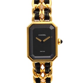 CHANEL Premiere L size H0001 Ladies watch Black Gold Quartz