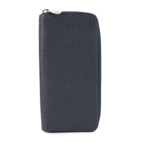 Louis Vuitton Taiga Zippy Wallet Vertical Round Long Blue Marine M30510