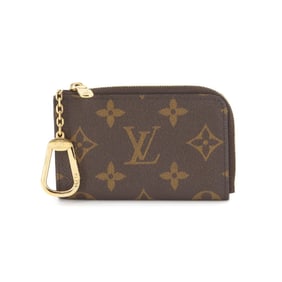 Louis Vuitton LOUIS VUITTON Monogram Card Key Case Porto Cle Noa Brown Olympe Blue M83612 RFID