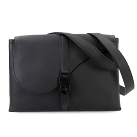 Christian Dior Pillow Shoulder Bag Leather Black