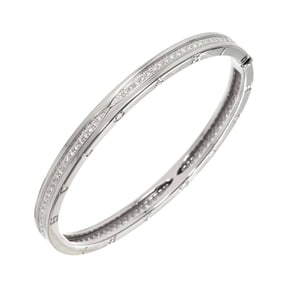 BVLGARI B-ZERO1 Pave Diamond Bracelet 17cm K18 WG White Gold 750