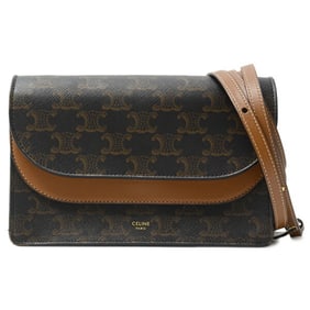 Celine Women's Triomphe Shoulder Pouch Bag Brown CELINE