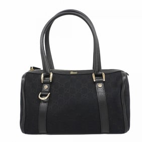 Gucci Handbag GG Canvas Abby 130942 Black Champagne Women's P628556