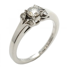 Cartier Solitaire Ballerina Ring Pt950 Platinum Diamond 0.20ct Size 6.5 Ladies