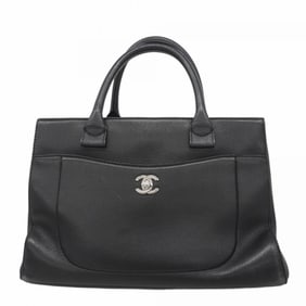 chanel handbag caviar skin black ladies