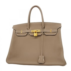 Hermes handbag Birkin 35 Togo Etoupe D engraved ladies
