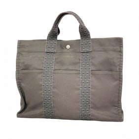 Hermes Tote Bag Air Line MM Canvas Grey Men's Women's P661528
