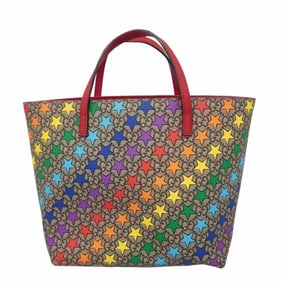Gucci Tote Bag GG Supreme Rainbow Star 410812 Multicolor Brown Women's P653086