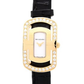 Bvlgari Women's Watch Parentesi Diamond Bezel Battery Operated White Dial Yellow Gold 750YG BVLGARI