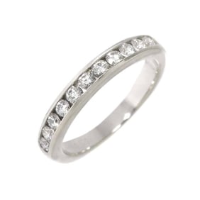 Tiffany & Co. Half Circle Channel Setting Ring Diamond Pt Platinum