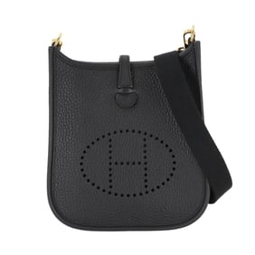 Hermes Evelyne TPM Amazon Shoulder Bag Taurillon Clemence Black Double Stamp