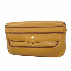 Cartier Clutch Bag Must Leather Ocher Women's P690247