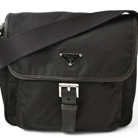 Prada Shoulder Bag PRADA Crossbody Nylon Black BT0173