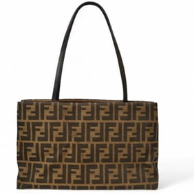 FENDI Tote Bag ZUCCA Zucca Pattern 8BH039 Brown