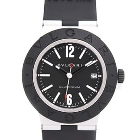 Bvlgari Men's Watch Aluminum Date Automatic Black Dial AL BVLGARI BB40AT
