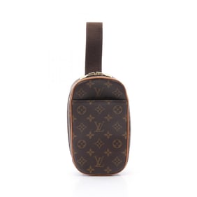Louis Vuitton LOUIS VUITTON Pochette Ganju Monogram Waist Bag Body Coated Canvas Leather Men's