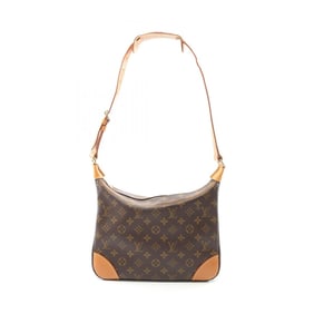 Louis Vuitton Boulogne PM Shoulder Bag Coated Canvas Leather Monogram Women's Brown M51265