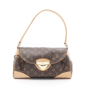 Louis Vuitton Beverly MM Shoulder Bag Coated Canvas Leather Monogram Women's Brown M40121