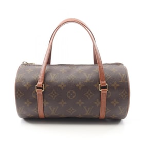 LOUIS VUITTON Papillon 26 Handbag Coated Canvas Leather Monogram Women's Brown M51366