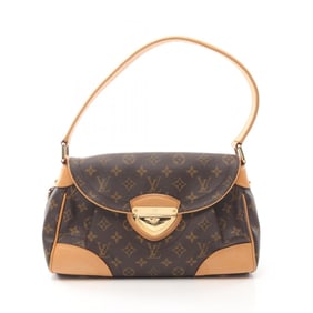 Louis Vuitton Beverly MM Shoulder Bag Coated Canvas Leather Monogram Women's Brown M40121
