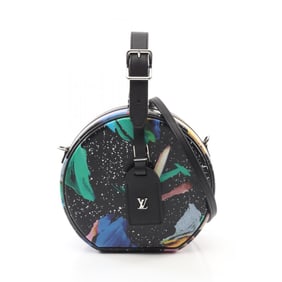 Louis Vuitton Petite Boite Chapeau Handbag Leather Women's Black Multicolor M53798
