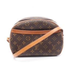 Louis Vuitton Blois Monogram Shoulder Bag Coated Canvas Leather Women's Brown M51221