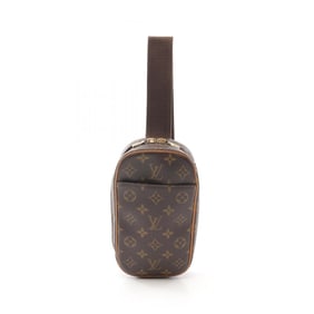 Louis Vuitton LOUIS VUITTON Pochette Ganju Waist Bag Body Coated Canvas Leather Monogram Men's