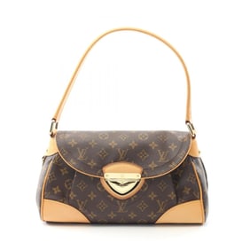 Louis Vuitton Beverly MM Monogram Shoulder Bag Coated Canvas Leather Women's Brown M40121