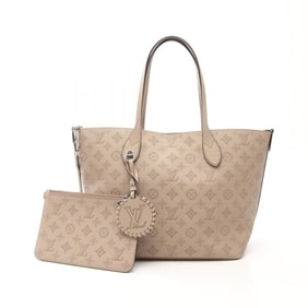 Louis Vuitton Blossom MM Handbag Leather Mahina Women's Beige M21852
