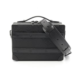 LOUIS VUITTON Handle Soft Trunk Monogram Taurillon Shoulder Bag Leather Men's Black M59163